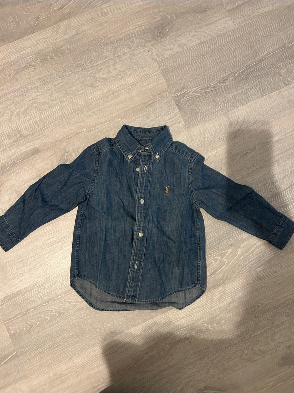 Ralph Lauren Dark Blue Denim Button-Down Kids Shirt